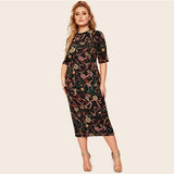 Multicolor Chain Print Dress
