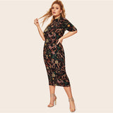 Multicolor Chain Print Dress