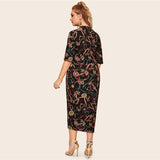 Multicolor Chain Print Dress
