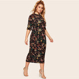 Multicolor Chain Print Dress