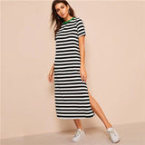 Side Striped Tunic Dress