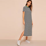 Side Striped Tunic Dress