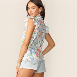Floral Print Top Blouse