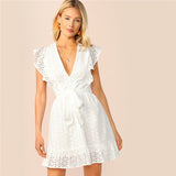 Sleeveless White Dress