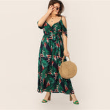 Tropical Print Dress