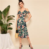 Tropical Print Dress