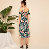 Tropical Print Dress