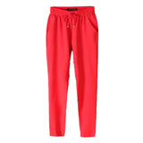 Elastic High Waist Casual Pants