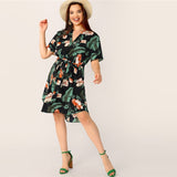 Tropical Print Dress