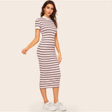 Striped Pencil Dress
