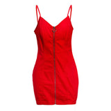 Zippered Red Dress