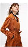 Simple Loose Tie Trench Coat