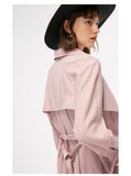 Simple Loose Tie Trench Coat