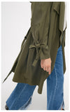 Simple Loose Tie Trench Coat