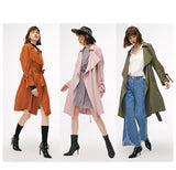 Simple Loose Tie Trench Coat