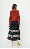 Women's Slim Fit Cinched Waist Suede Leather Jacket