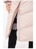 Hooded Pompon Overknee Down Jacket