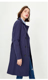 Women's Double-breasted Medium Style Wind Coat